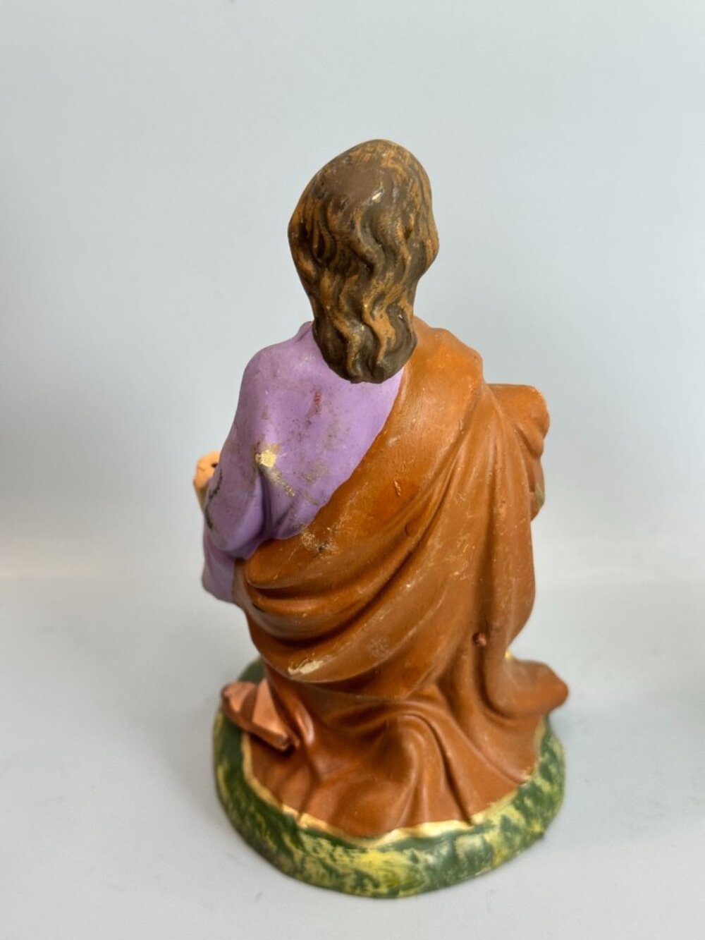 Vintage Italy Paper Mache Holy Family Nativity Mary Joseph Baby Jesus 8" Scale - Picture 7 of 16